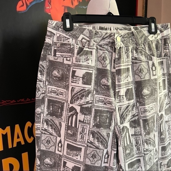 Glassons Recycled Venice Print Super High Rise Straight Mom Jeans Size 12 - Picture 4 of 13